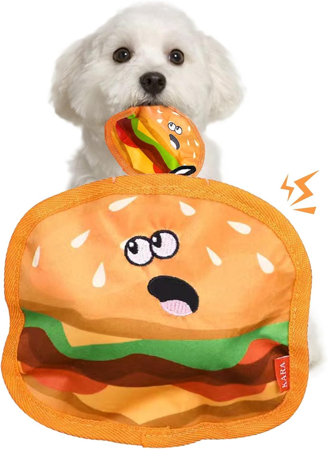 Burger themed Crinkle/Squeak toys