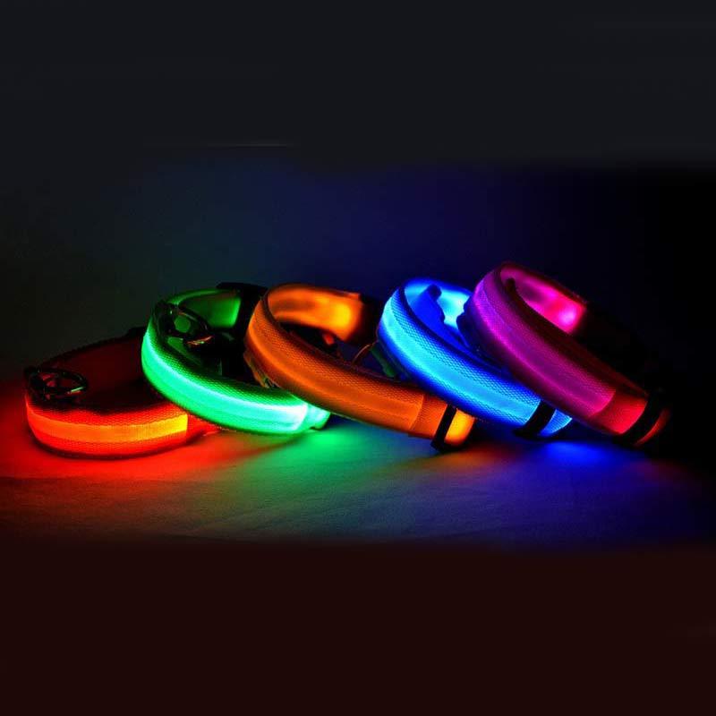 Nylon LED Luminous Dog/Cat Night safety Collar