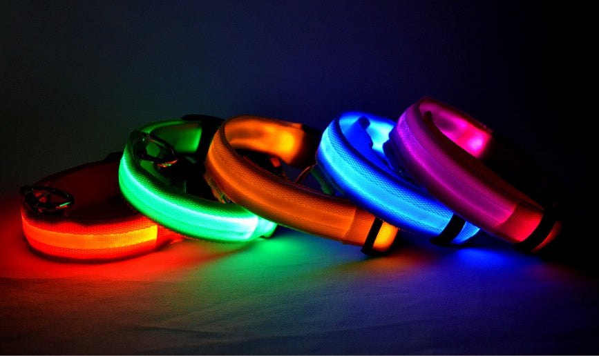 Nylon LED Luminous Dog/Cat Night safety Collar