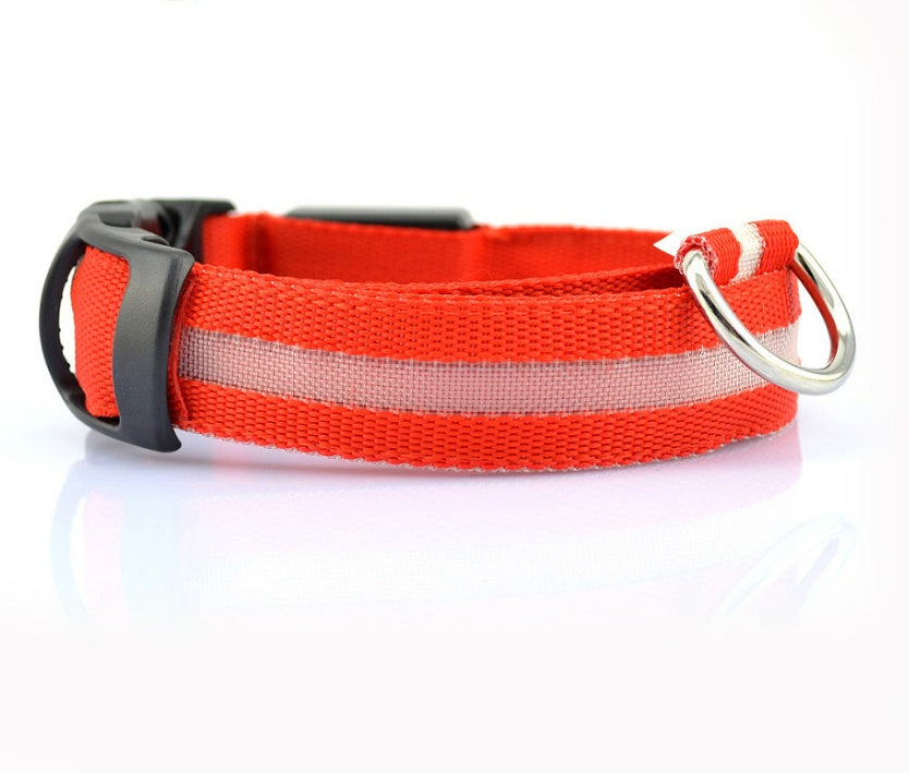Nylon LED Luminous Dog/Cat Night safety Collar