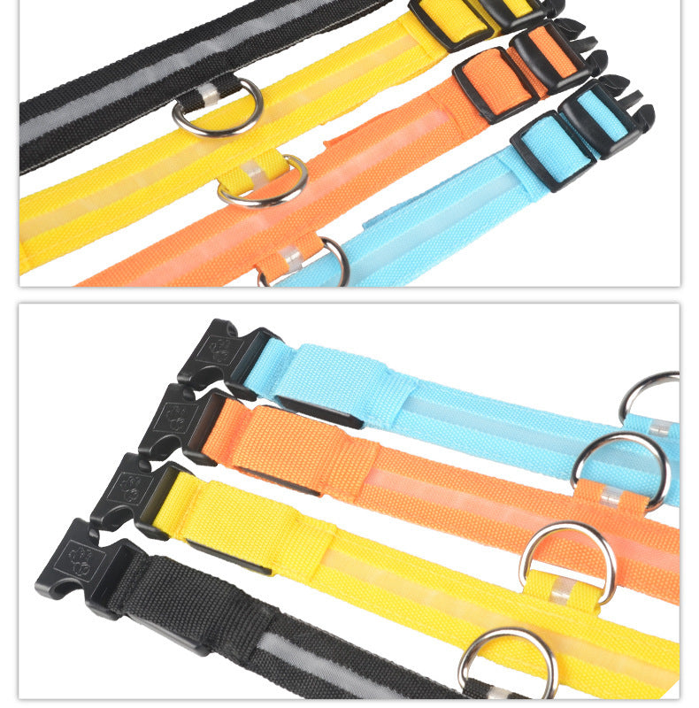 Nylon LED Luminous Dog/Cat Night safety Collar