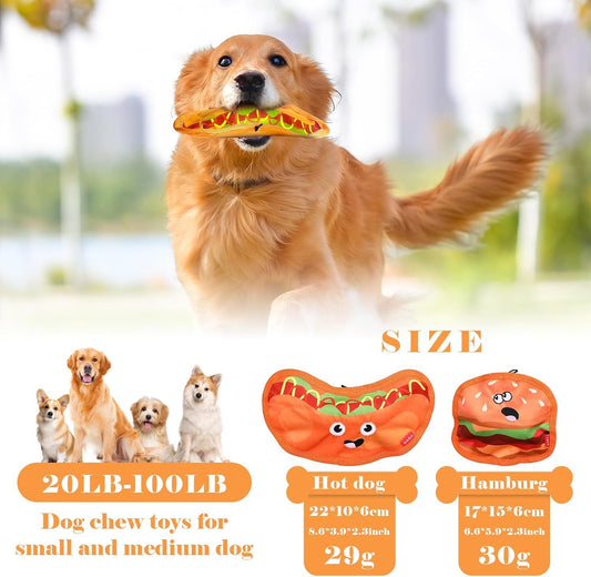Burger themed Crinkle/Squeak toys